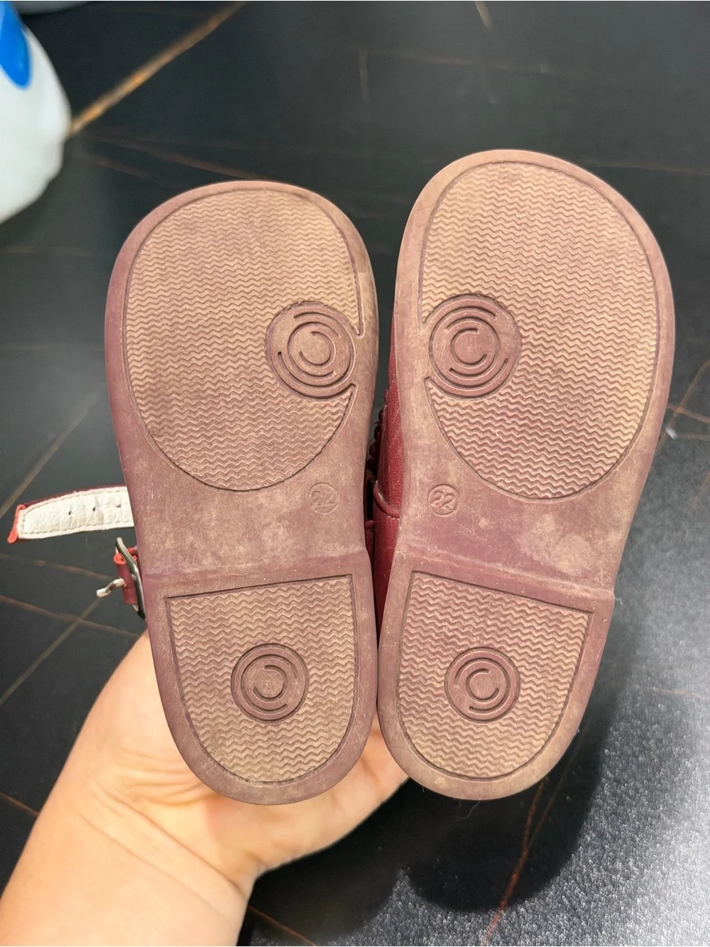 Girls' Burgundy Mary Jane Shoes - Classic Kids Style